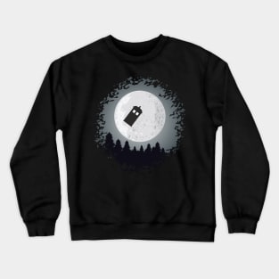 Blue Police Public Call Box On The Tracks Of Alien ET 1 Crewneck Sweatshirt